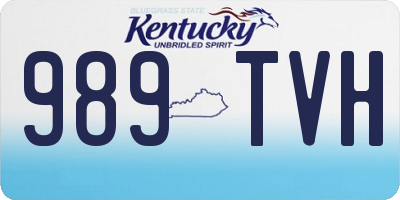 KY license plate 989TVH