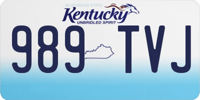 KY license plate 989TVJ