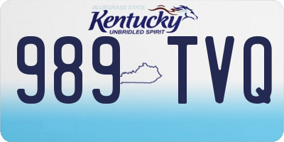 KY license plate 989TVQ