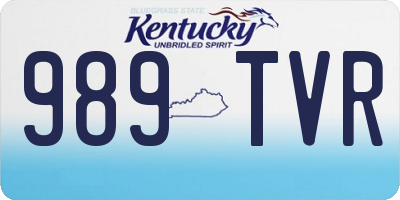 KY license plate 989TVR
