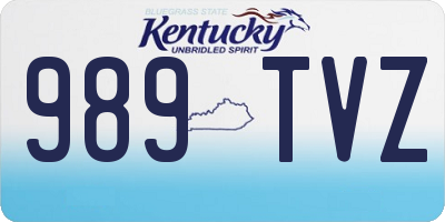 KY license plate 989TVZ