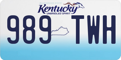 KY license plate 989TWH