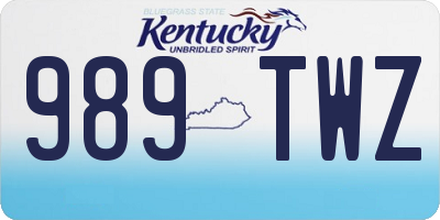 KY license plate 989TWZ