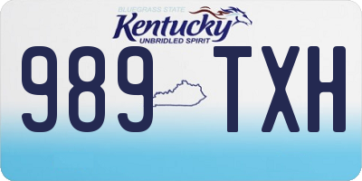 KY license plate 989TXH