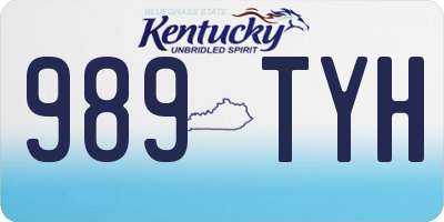 KY license plate 989TYH