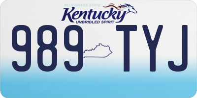 KY license plate 989TYJ