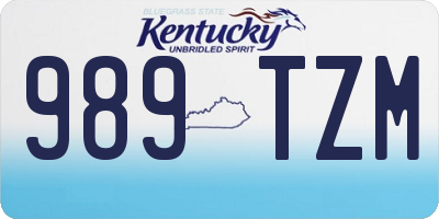 KY license plate 989TZM