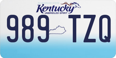 KY license plate 989TZQ