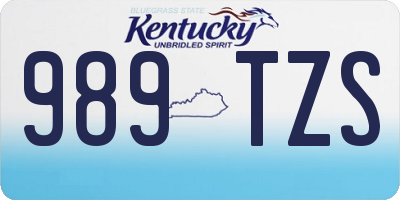KY license plate 989TZS