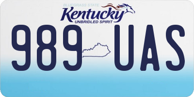 KY license plate 989UAS