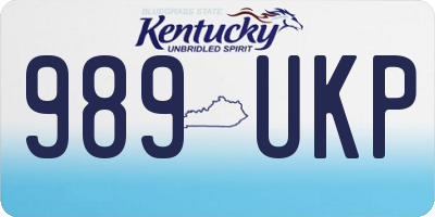 KY license plate 989UKP