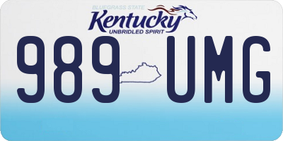 KY license plate 989UMG
