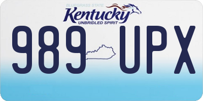 KY license plate 989UPX
