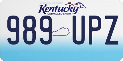 KY license plate 989UPZ