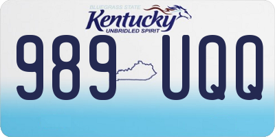 KY license plate 989UQQ