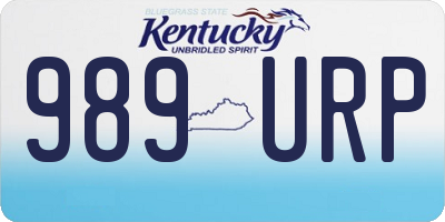 KY license plate 989URP