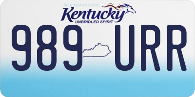 KY license plate 989URR