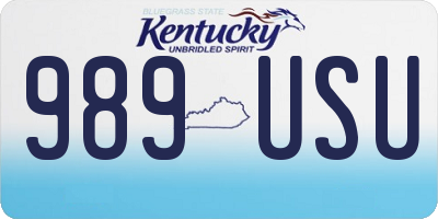 KY license plate 989USU