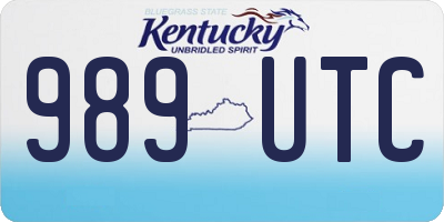 KY license plate 989UTC