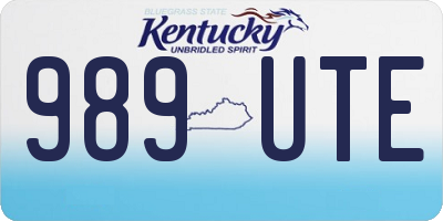 KY license plate 989UTE