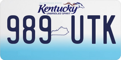 KY license plate 989UTK