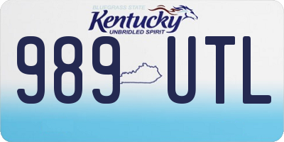 KY license plate 989UTL