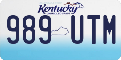 KY license plate 989UTM