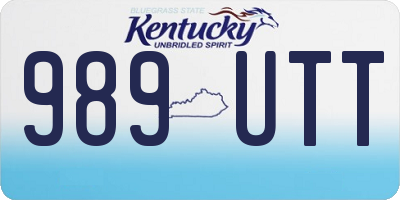 KY license plate 989UTT