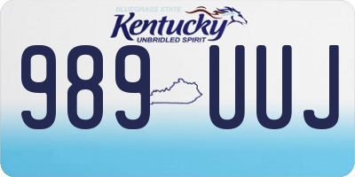 KY license plate 989UUJ