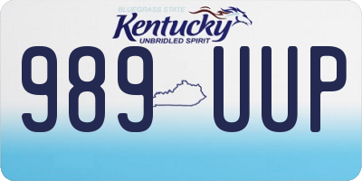 KY license plate 989UUP