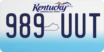 KY license plate 989UUT