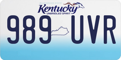 KY license plate 989UVR