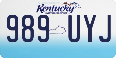 KY license plate 989UYJ