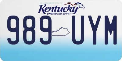 KY license plate 989UYM