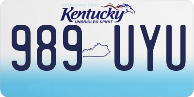 KY license plate 989UYU