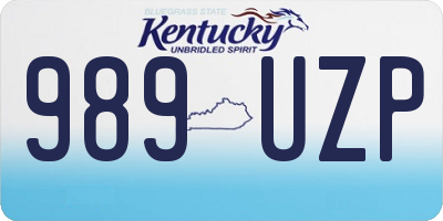 KY license plate 989UZP