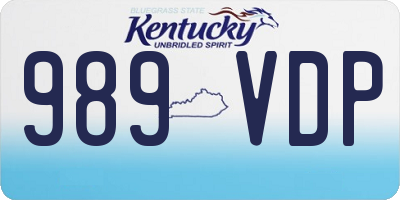 KY license plate 989VDP