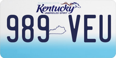 KY license plate 989VEU