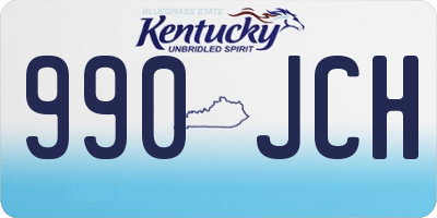 KY license plate 990JCH