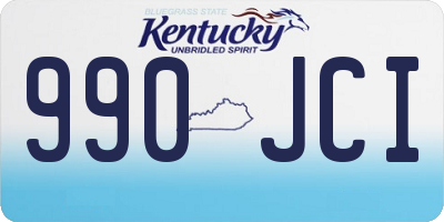 KY license plate 990JCI