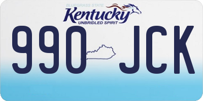 KY license plate 990JCK