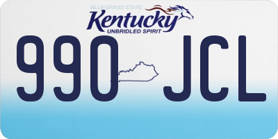 KY license plate 990JCL