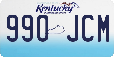 KY license plate 990JCM