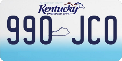 KY license plate 990JCO