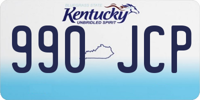 KY license plate 990JCP