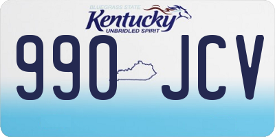 KY license plate 990JCV