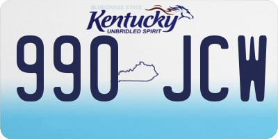 KY license plate 990JCW