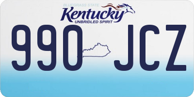 KY license plate 990JCZ