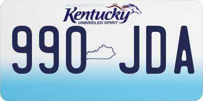 KY license plate 990JDA