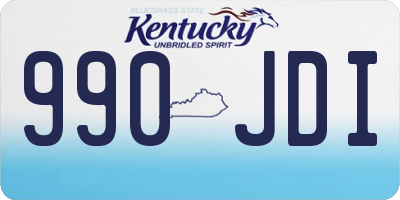 KY license plate 990JDI